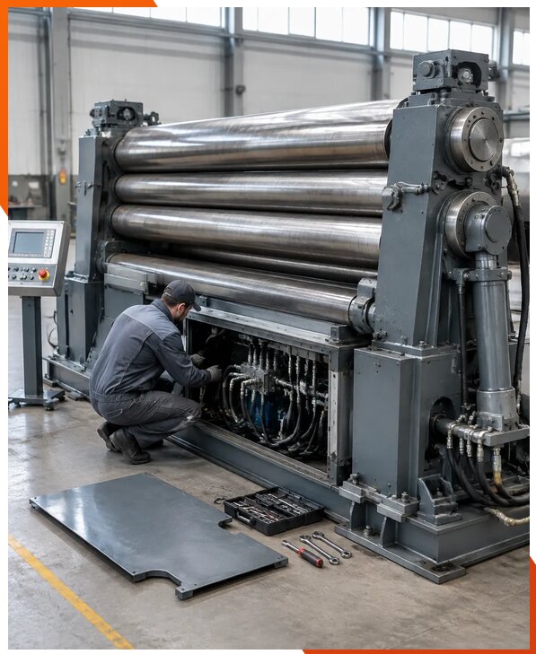 Ремонт четырехвалковых вальцов с выездом специалистов в Туймазы